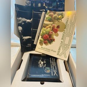 Complete P90X Beachbody Extreme Home Fitness DVD Set w/Workout & Nutrition Plan